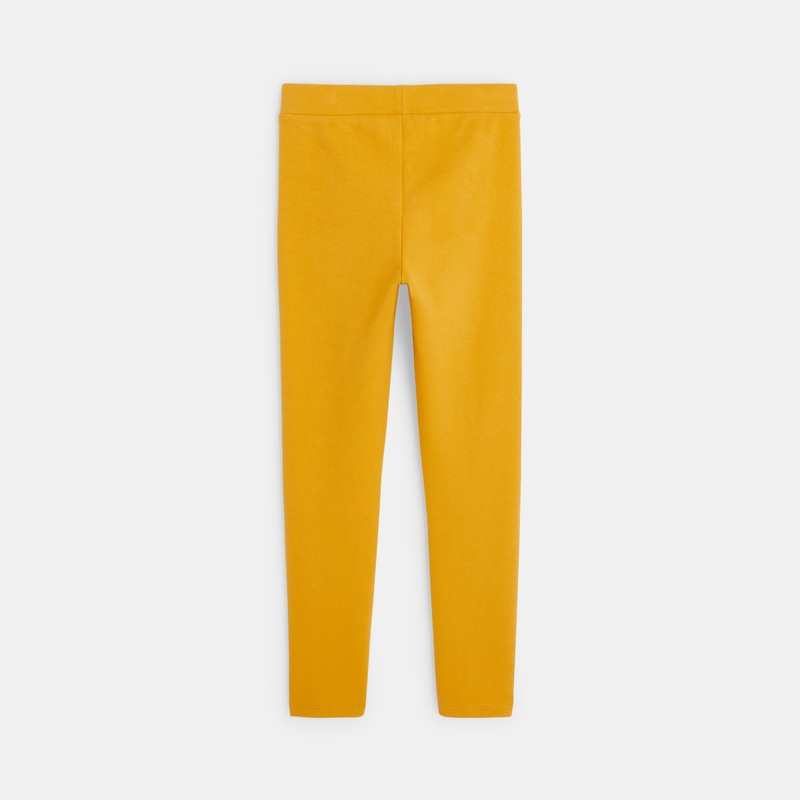 Leggings en jersey milano uni jaune fille