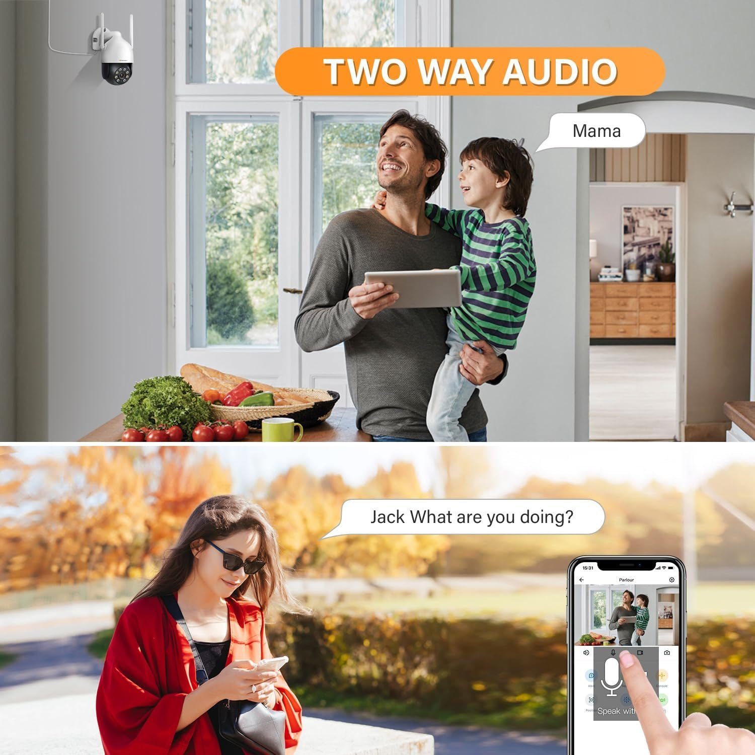 YI Überwachungskamera Aussen WLAN IP Kamera Outdoor PTZ Dome WiFi IP Überwachungskamera