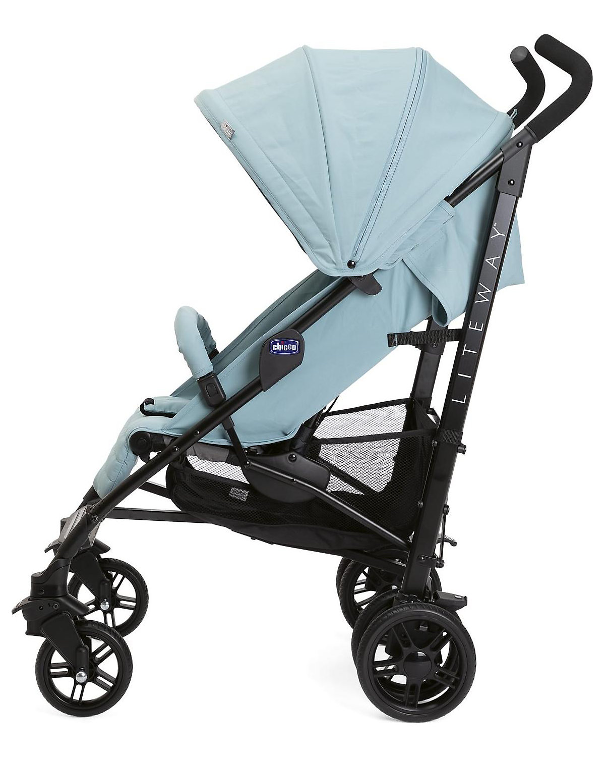 Buggy Sportwagen Lite Way4 hydra, mit faltbarem Frontbügel 22Kg Traglast, mit neuem großen Verdeck und Textilen Design, inkl. Regenschutz, Einhängekorb