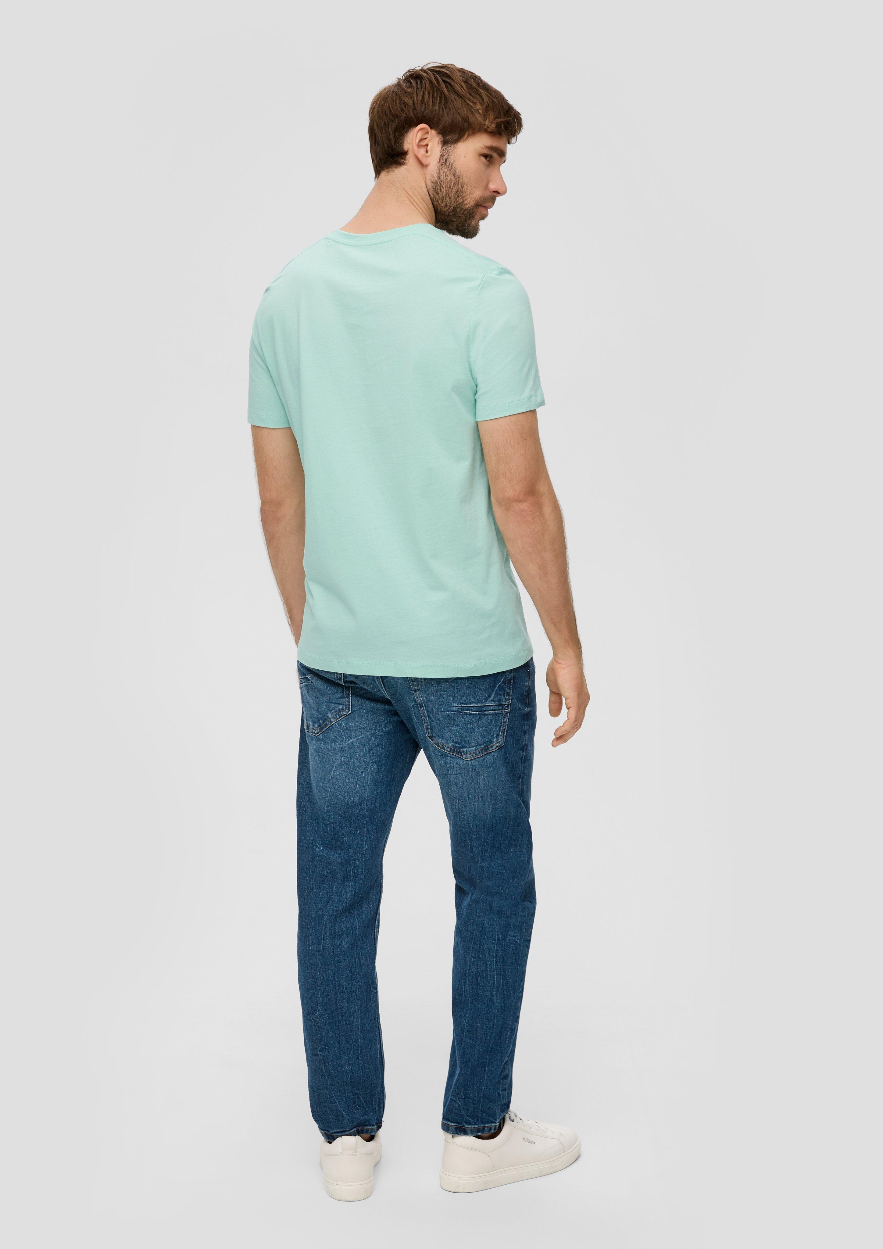 Baumwollshirt mit V-Ausschnitt  2143913-6501