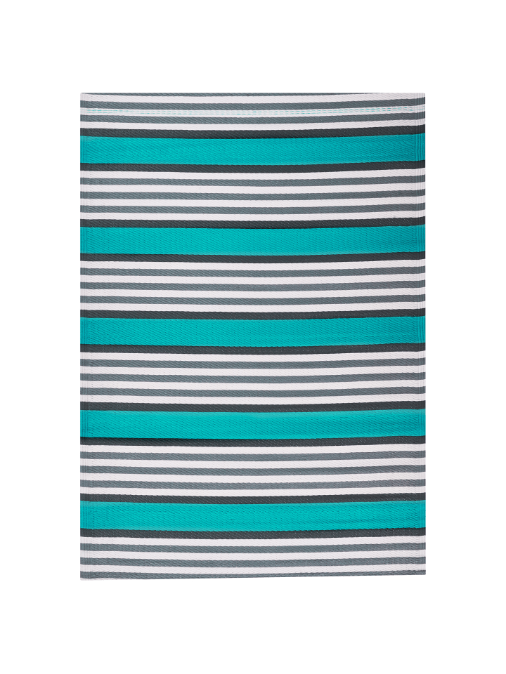 Beliani Outdoorteppich SAUGOR in Blau/Weiß/Schwarz - (W) 120 x (L) 180 cm günstig kaufen onesize