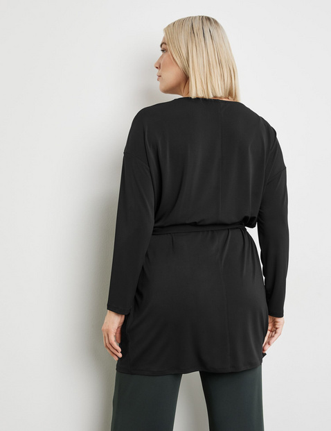 Edles Longshirt mit Bindegürtel