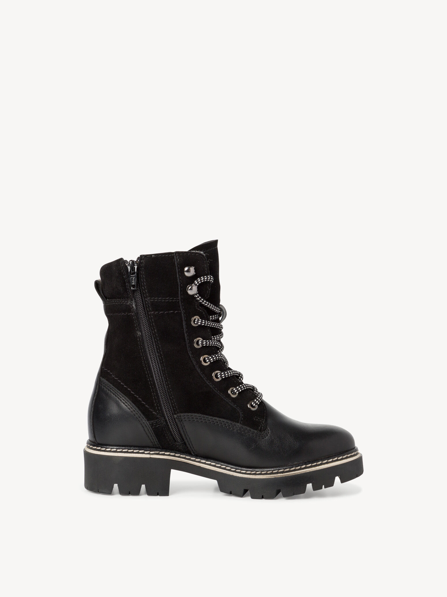 Bottine en cuir - noir doublure chaude