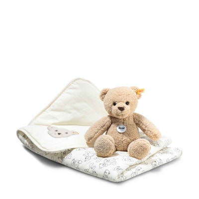 Geschenkset Ben Teddybär mit Decke, 34 cm, mehrfarbig