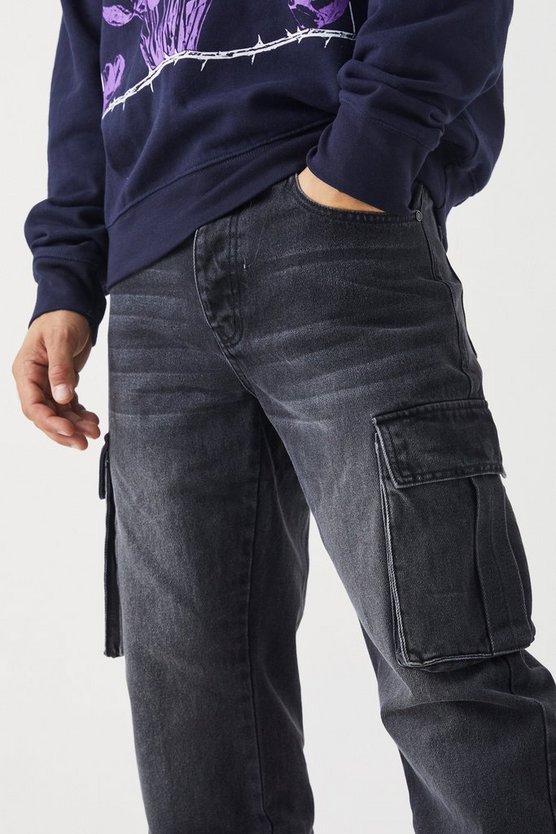 Lockere Cargo-Jeans