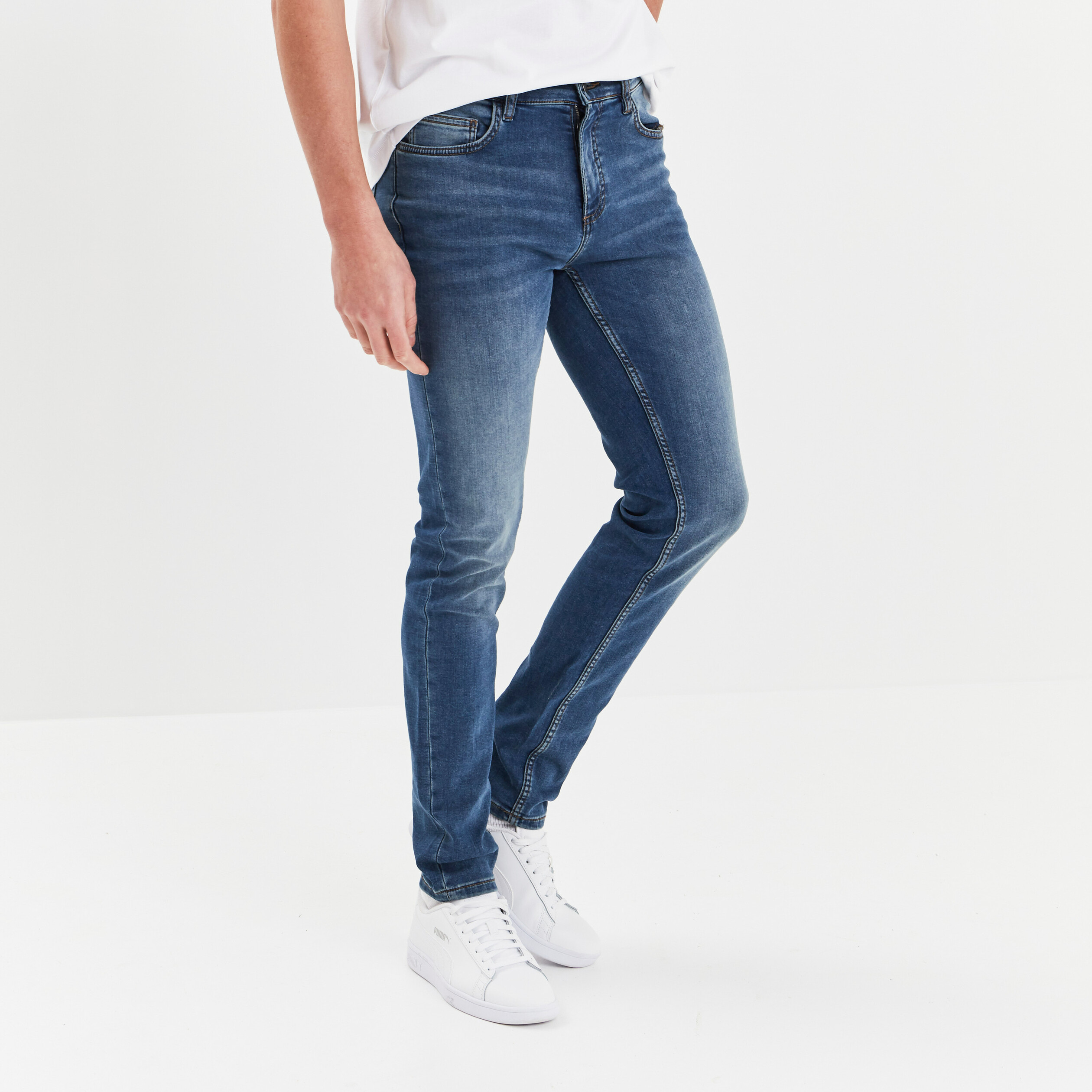 Jeans skinny taille standard denim dirty homme | La Halle