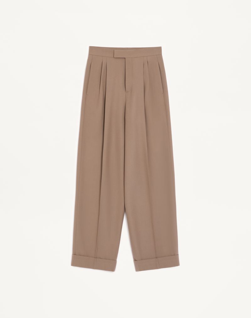 Valentino Nattè wollen broek met omslagen
