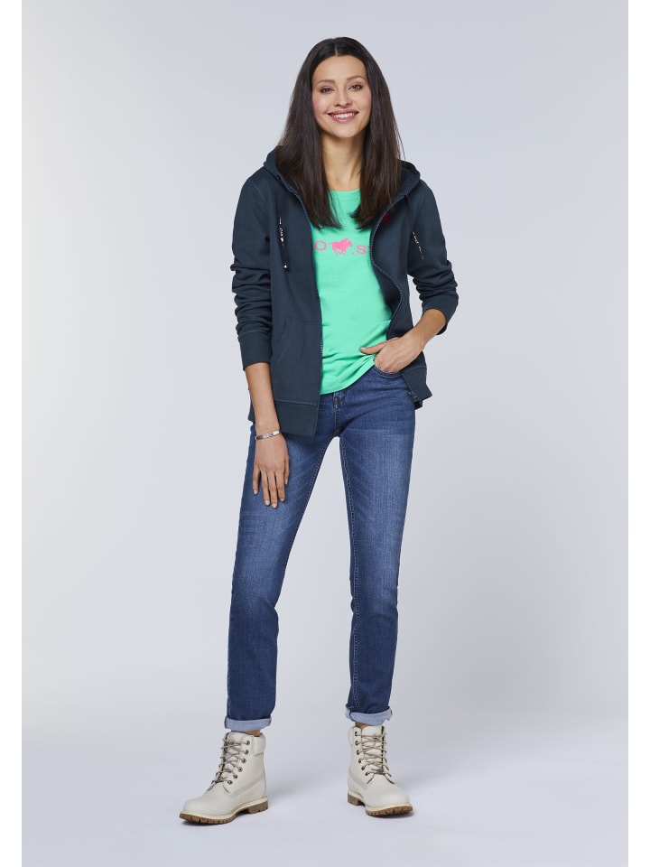 Polo Sylt Kapuzen-Sweatjacke in Blau günstig kaufen