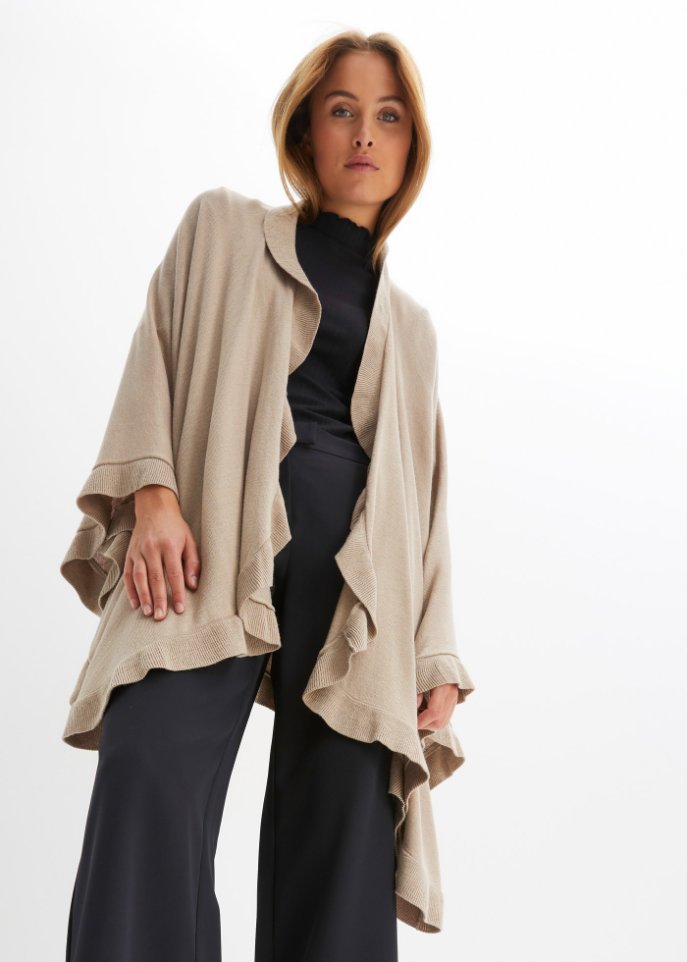 Poncho mit Kaschmiranteil