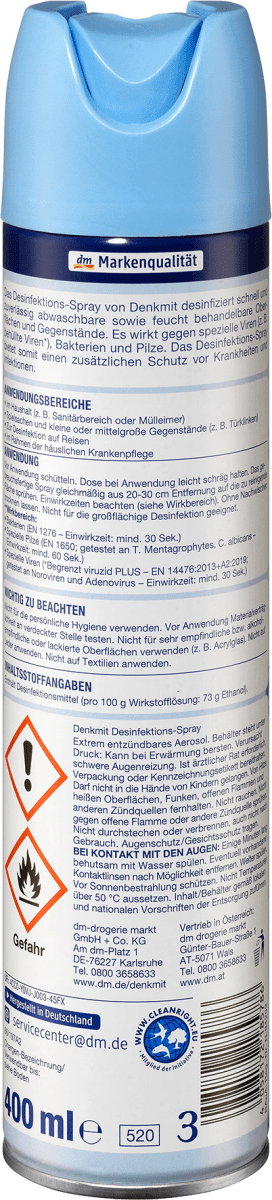 Desinfektionsspray Flächen, 400 ml