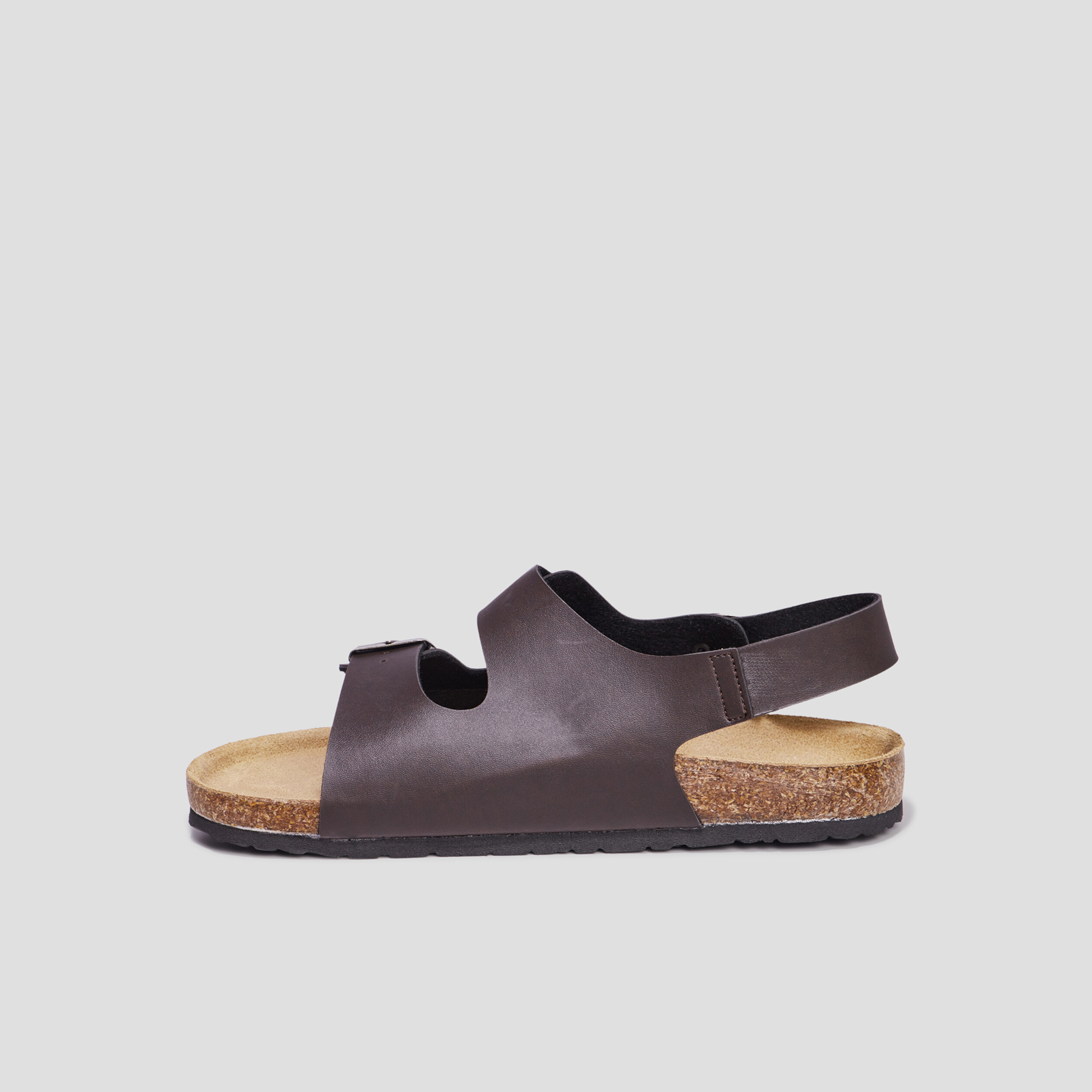 Sandales avec boucles Politou marron homme | La Halle