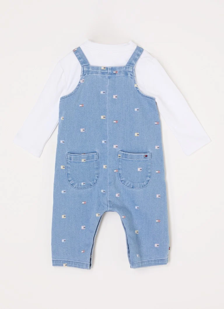 Set din două piese Tommy Hilfiger din denim pentru băieți cu logo