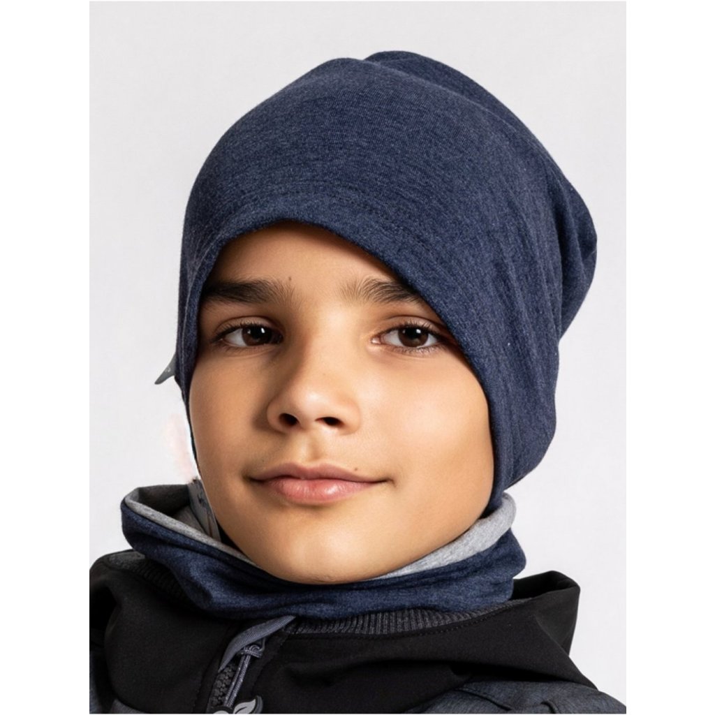 Unuo Kindermütze Homeless dunkel Jeans