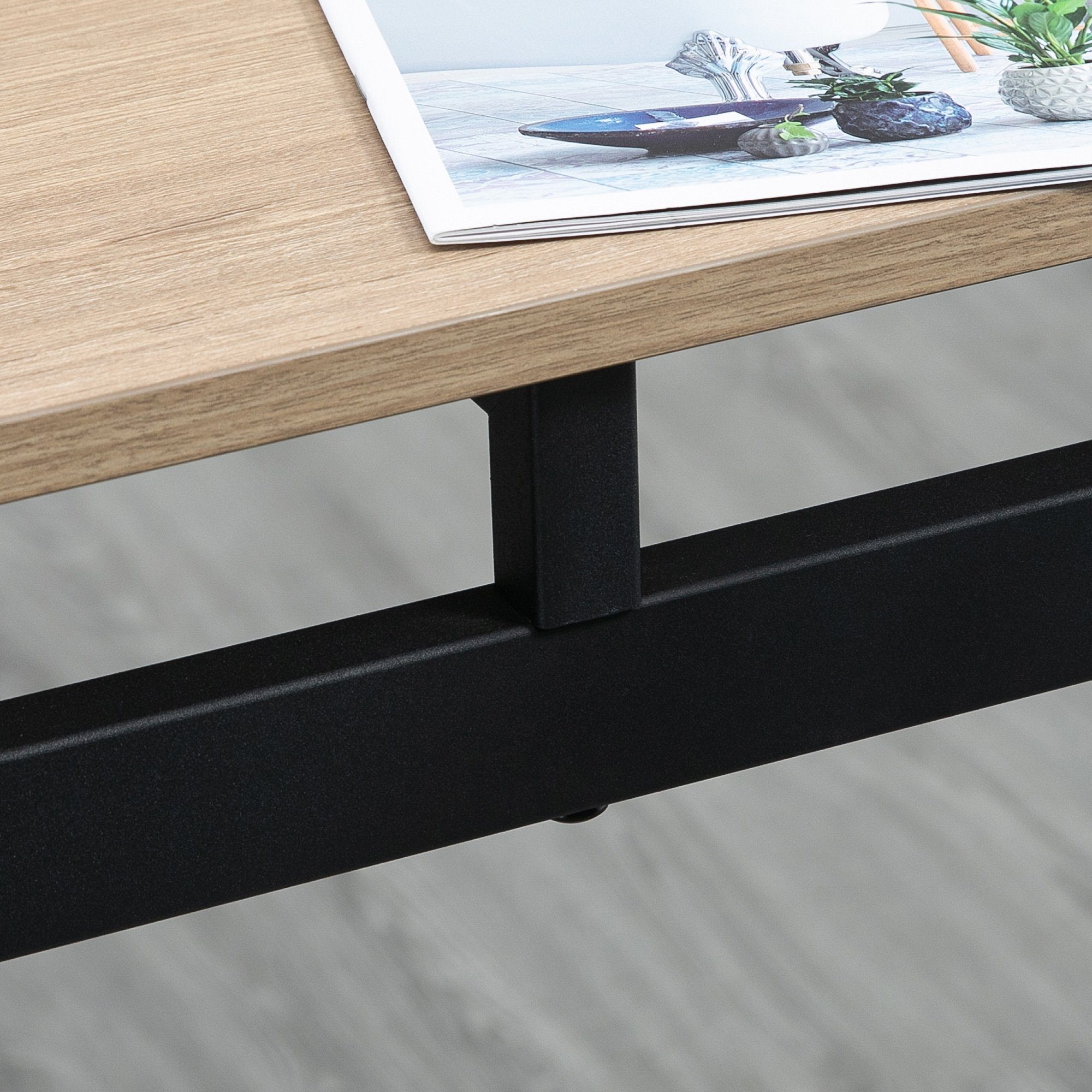 HOMCOM Bartisch Bartisch, Barhocker, 5-tlg. Set, Industrial Design, 120 x 60 x 90cm