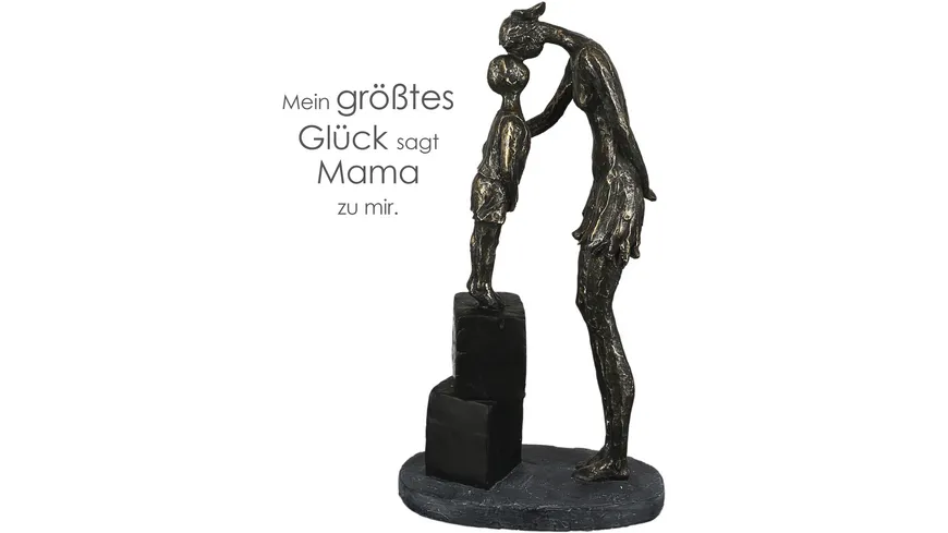 Casablanca Skulptur Mum and child bronzefarben