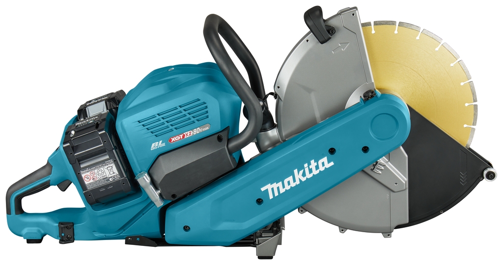 Scie à tronçonner Makita CE002GT202X 355 mm, 2 x 40 V Max, 2 batteries Li-Ion 5,0 Ah avec émetteur AWS