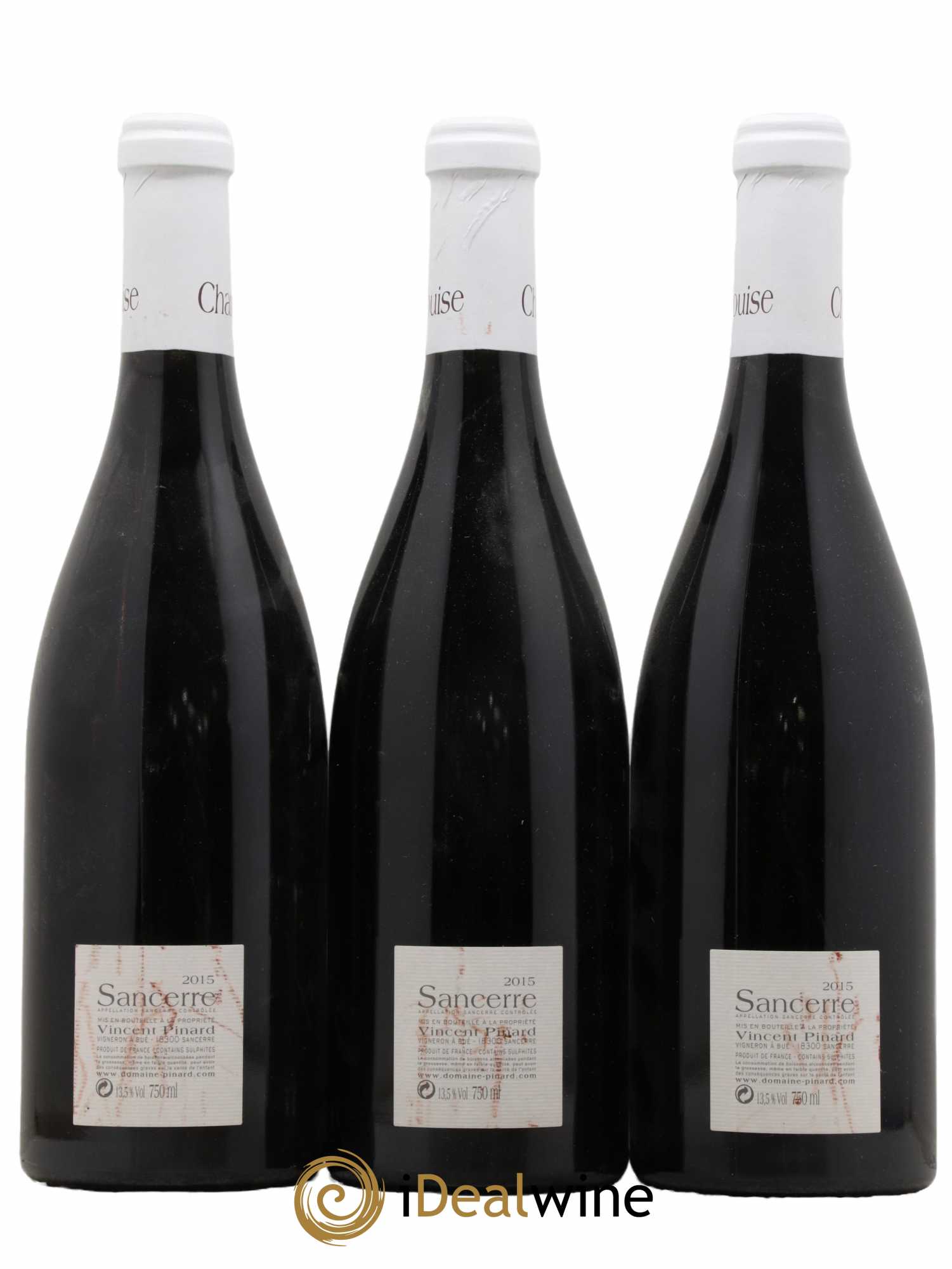 Sancerre Charlouise Vincent Pinard  2015 - Lot de 3 Bouteilles
