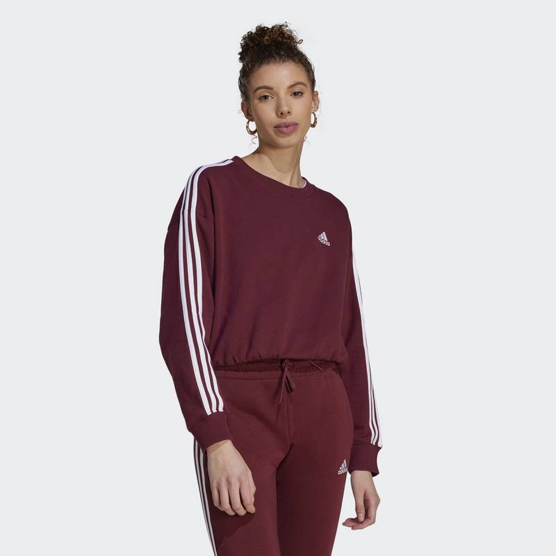 adidas Essentials 3-Streifen Crop Sweatshirt Sweatshirt Damen