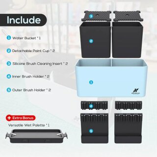 Krydrufi - Cleaning & Brush Holder Module - Blau / Schwarz