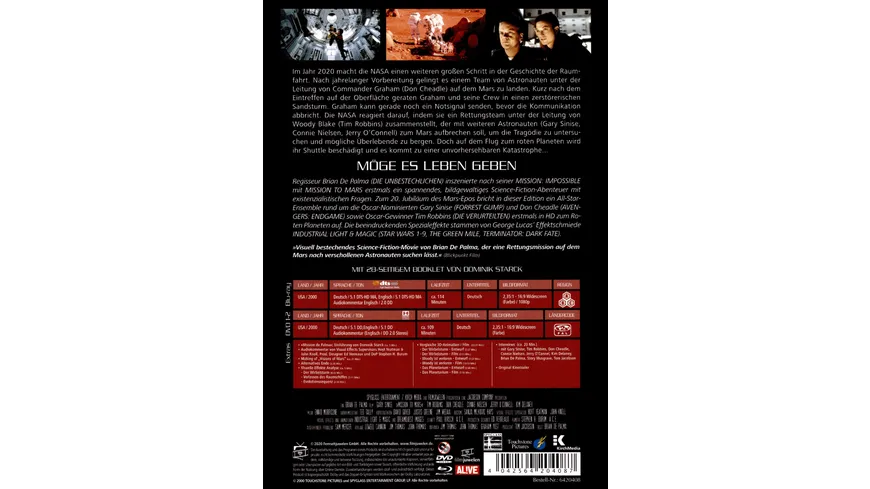 Mission to Mars - Special Edition Mediabook (+ DVDs) (+ Bonus-DVD) (Filmjuwelen)