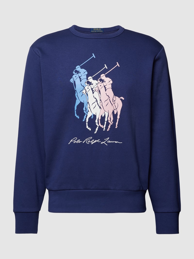 Sweatshirt mit Motiv-Print in ozean blau