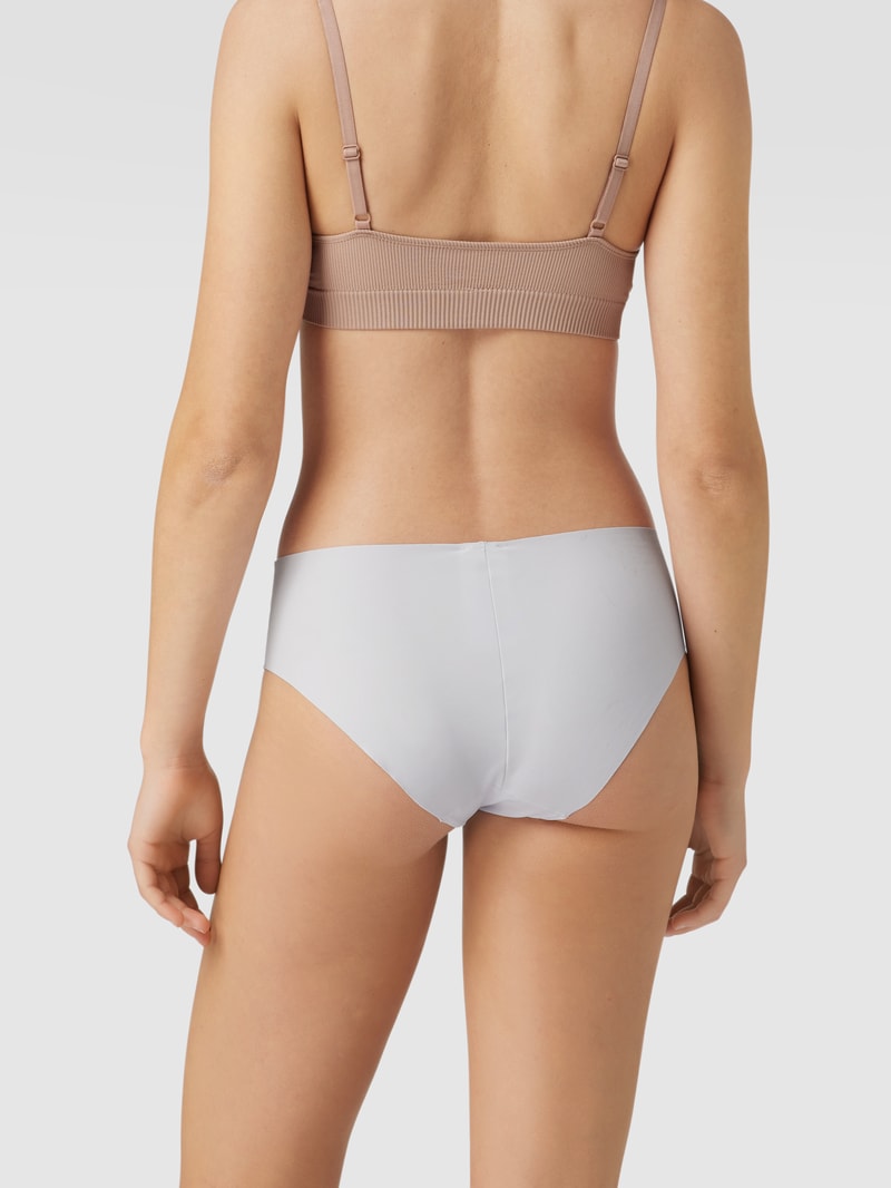 Bustier mit Label-Print Modell 'Naked' in hellgrau
