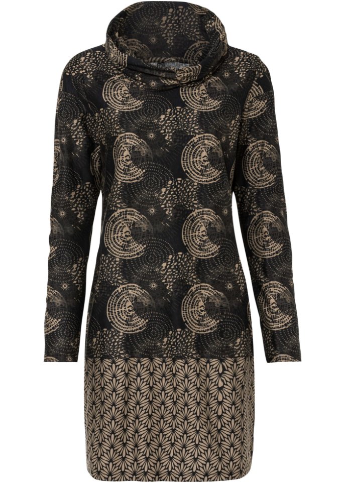 Shirtkleid mit Wasserfallausschnitt