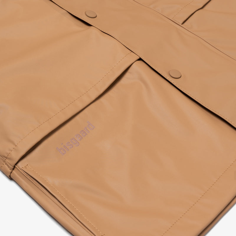 aarhus rain jacket wool caramel - Braun