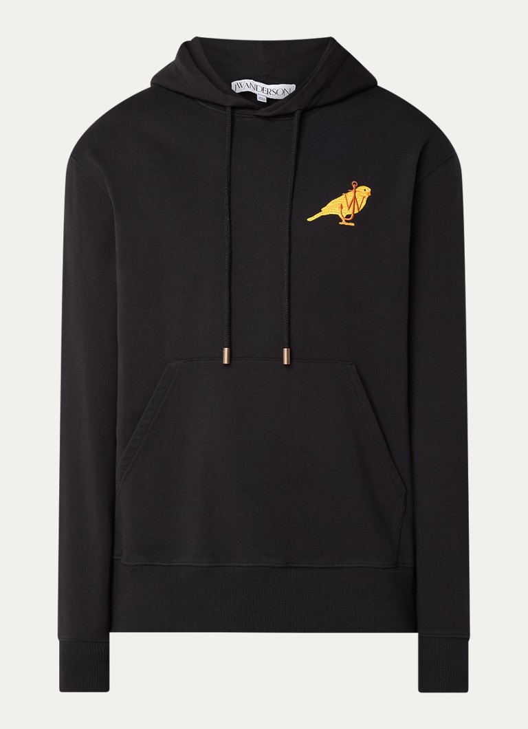 Hanorac JW Anderson Canary, confecționat din bumbac organic, cu logo brodat.