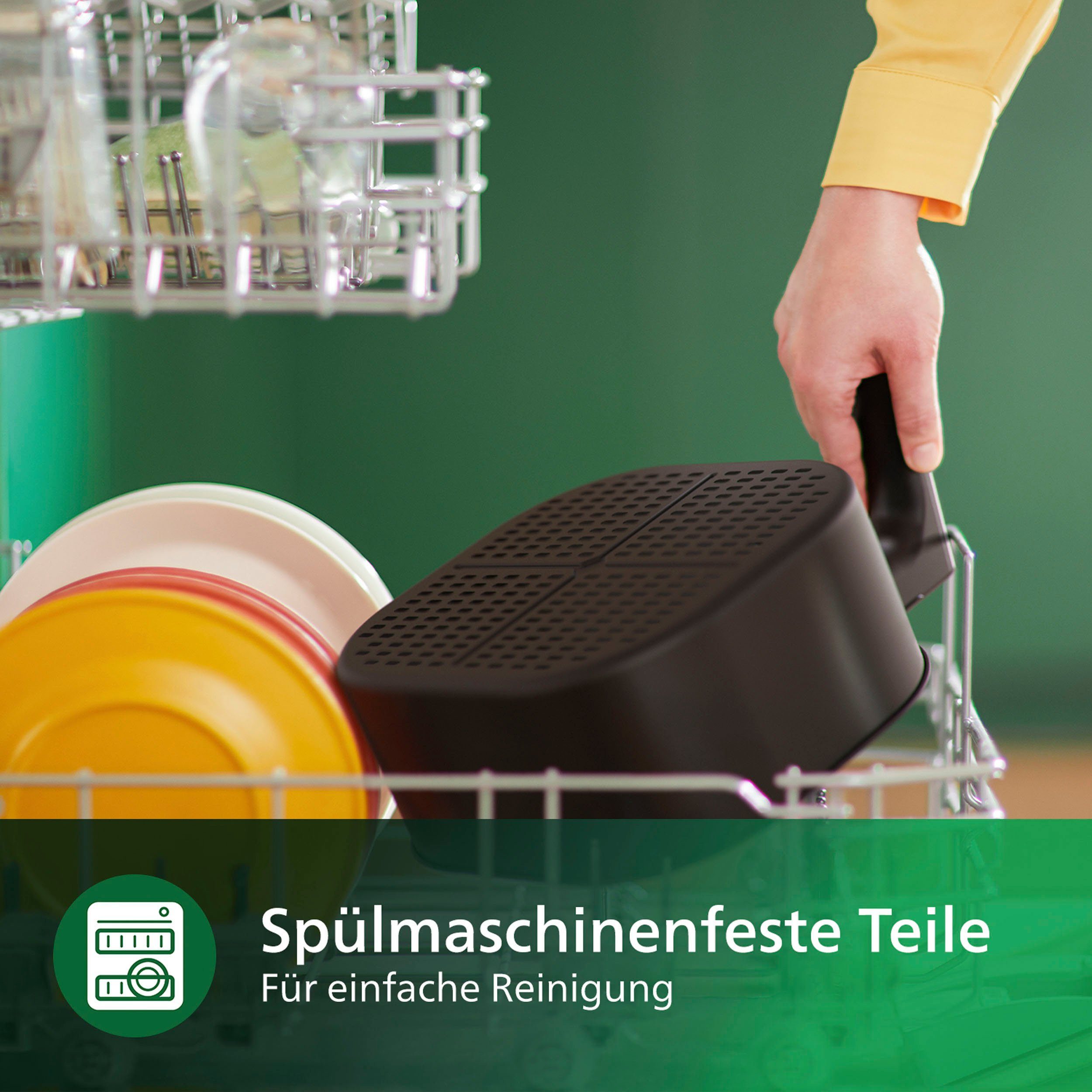 Philips Heißluftfritteuse Essential HD9252/90, 1400 W, Fassungsvermögen 0,8 kg