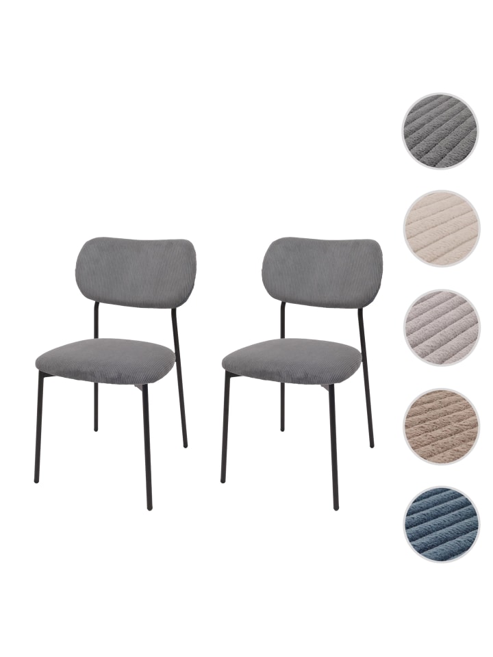 MCW 2er-Set Esszimmerstuhl O26, Dunkelgrau günstig kaufen onesize