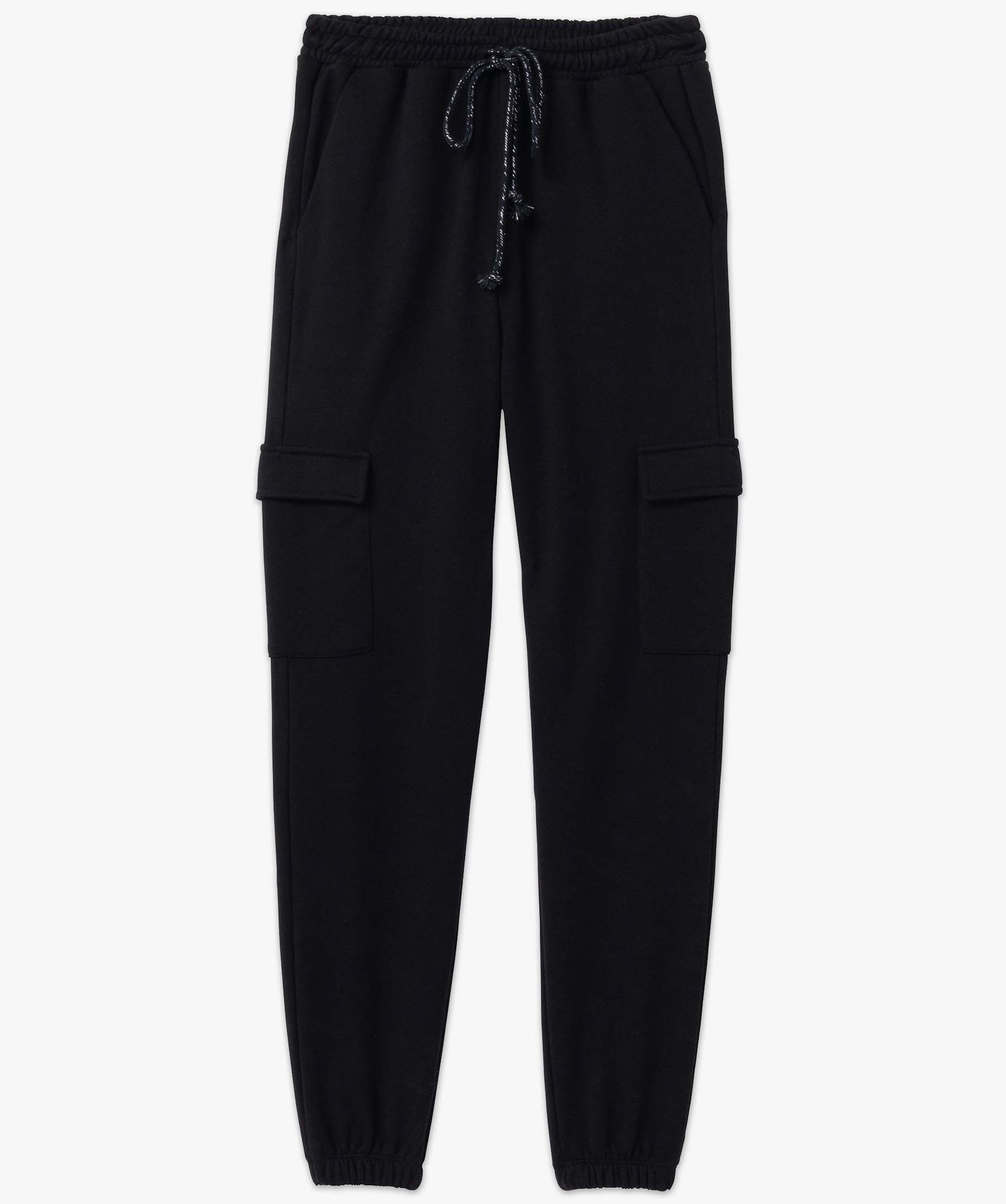 Pantalon de jogging femme coupe cargo noir | GEMO