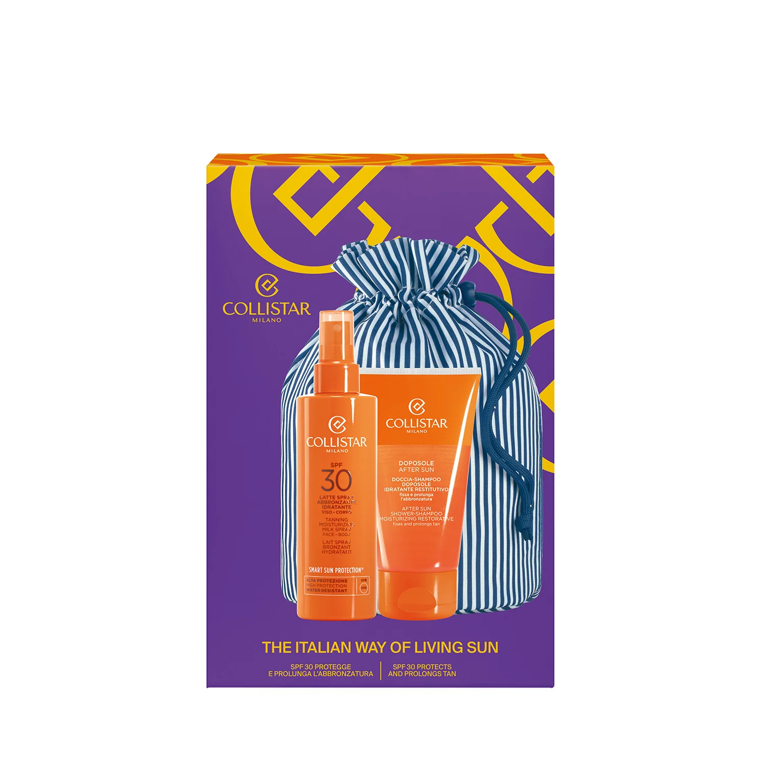 Kit Bronzeador Hidratante em Spray FPS 30 - Sun Set, Sun Set, Leite bronzeador corporal de alta proteção, Spray bronzeador corporal de alta proteção.