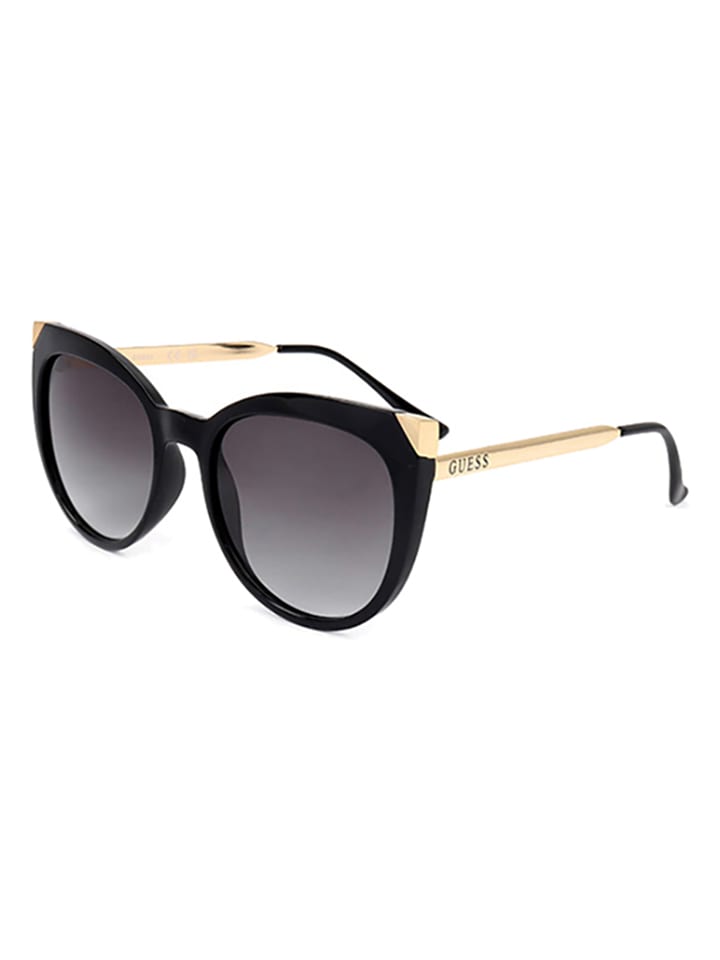 Guess Damen-Sonnenbrille in Schwarz/ Gold günstig kaufen 55