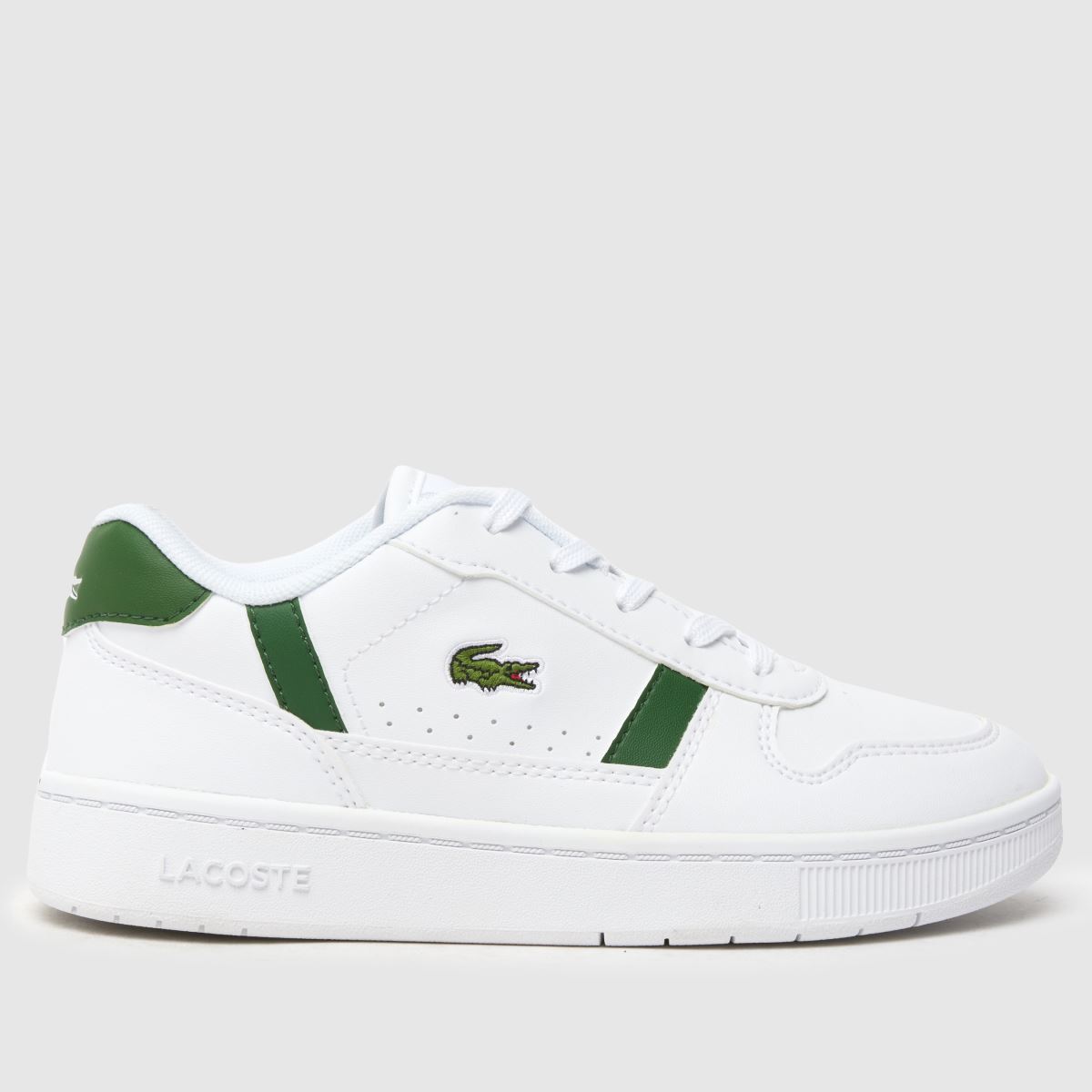 Komplet superg Lacoste s sponko za kratke hlače v beli in zeleni barvi za fante in otroke