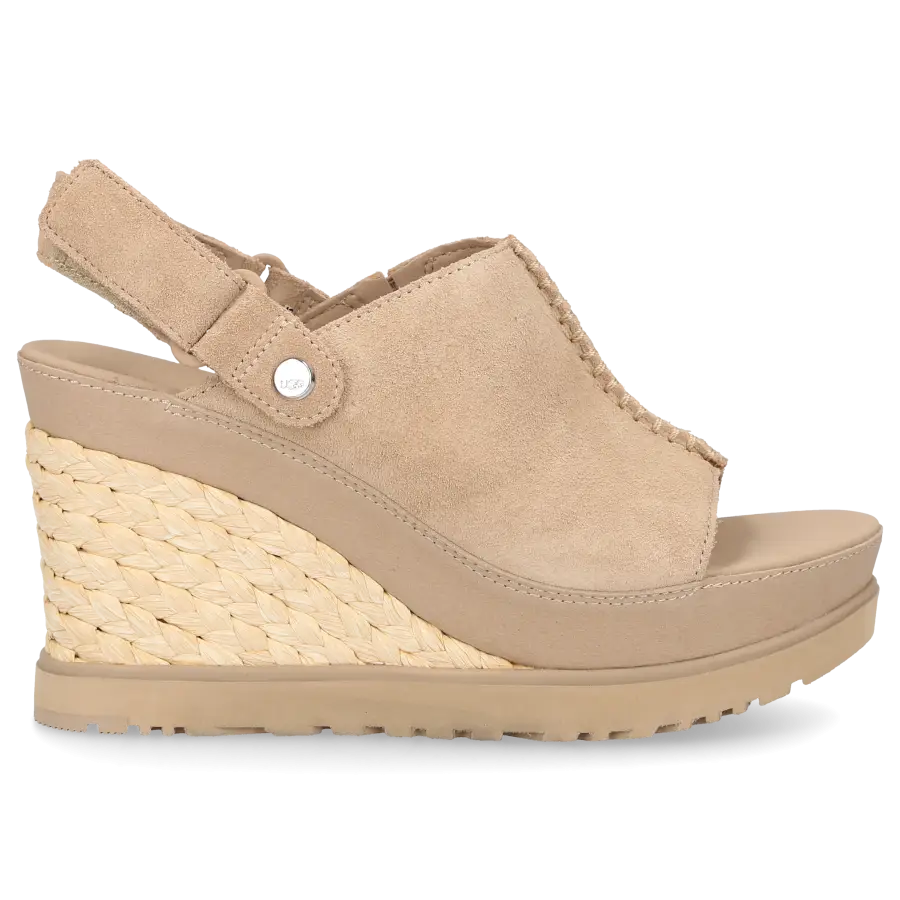 UGG - Keilsandaletten ABBOT Veloursleder - beige