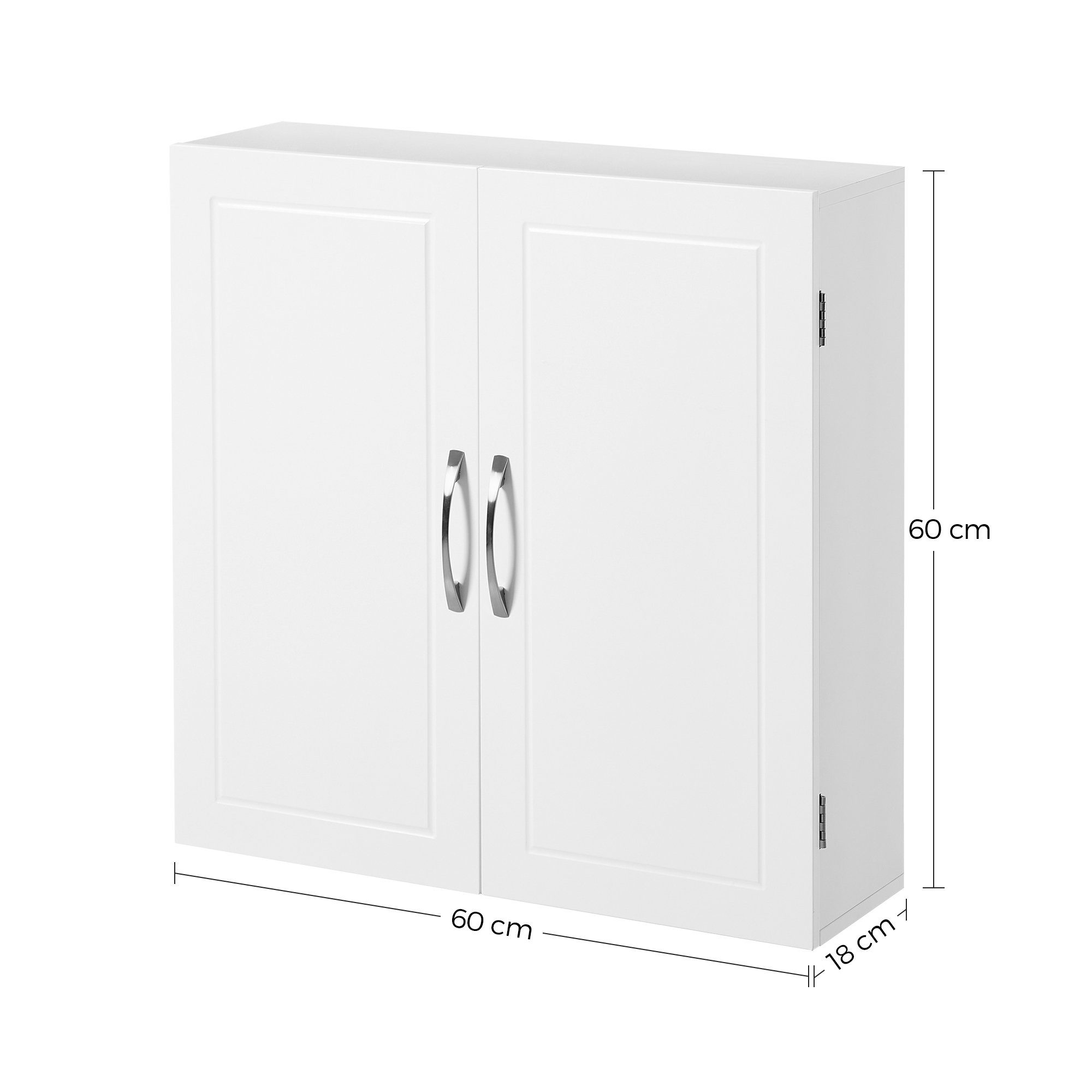 VASAGLE Hängeschrank Badezimmerschrank verstellbare Regalebenen