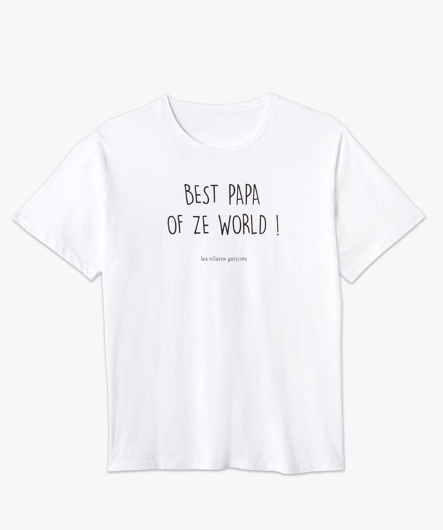 Tee-shirt homme à message Gémo X Les vilains Garçons blanc | GEMO