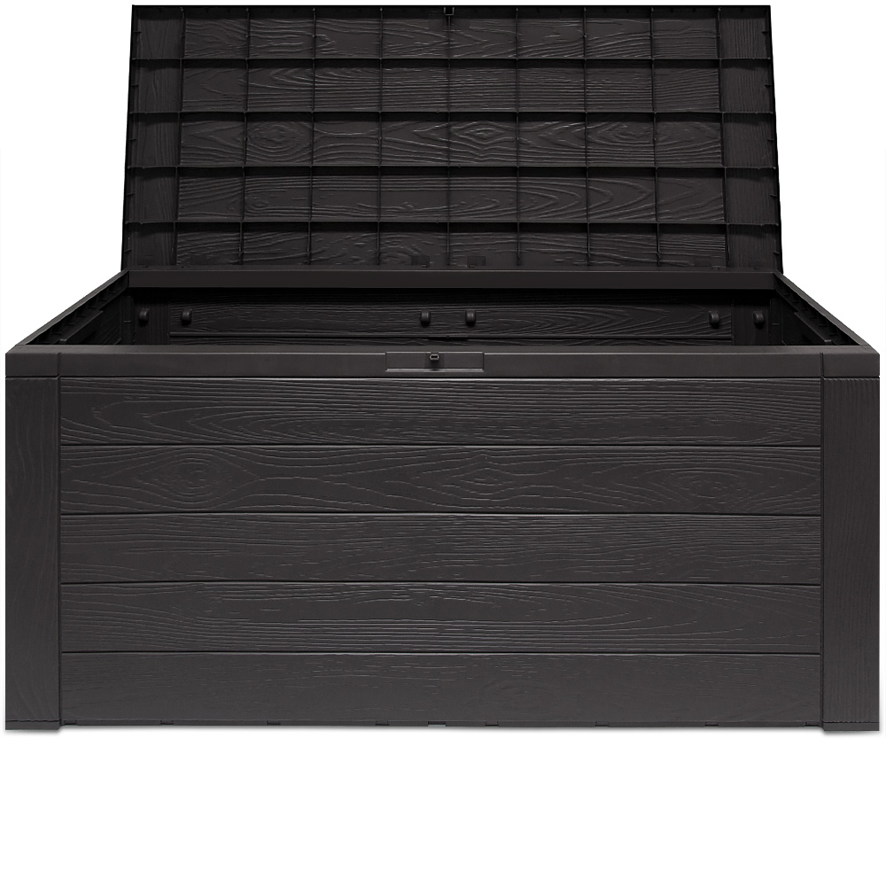 Casaria Deuba Auflagenbox Holzoptik - 120x46x57cm