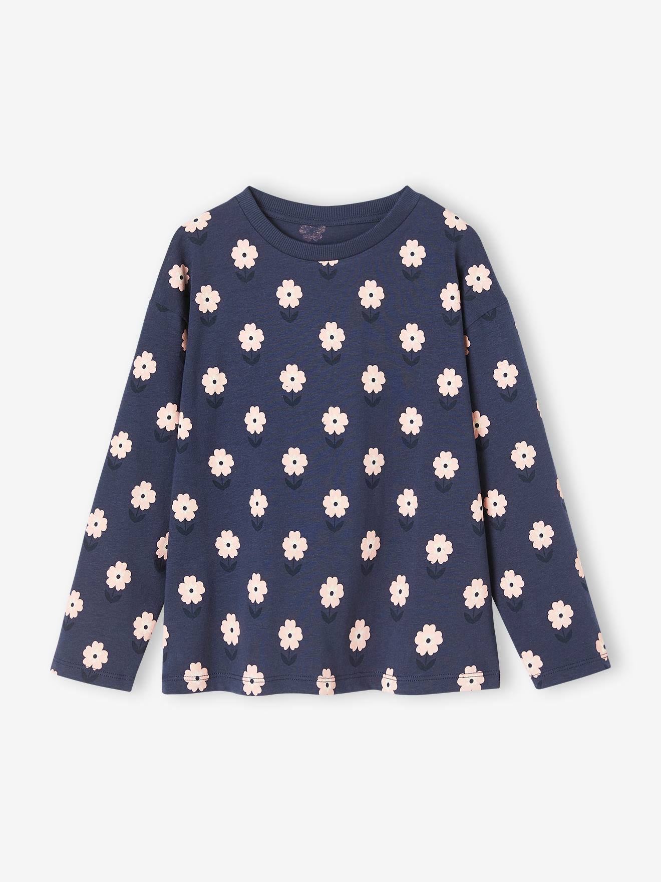 Vertbaudet Mädchen Shirt - blau gestreift