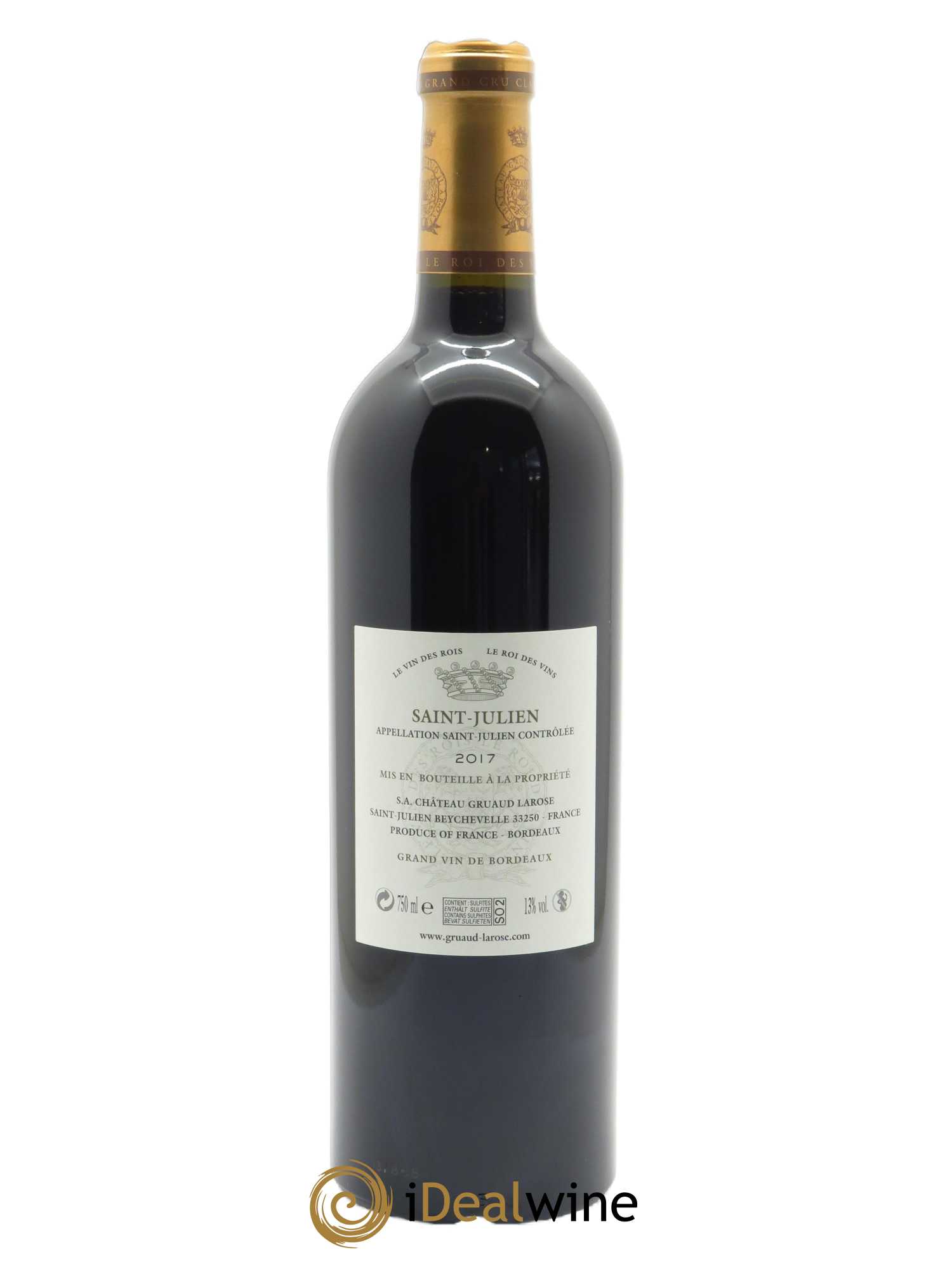 Château Gruaud Larose 2ème Grand Cru Classé (CBO à partir de 6 bts) 2017 - Lot de 1 Bouteille