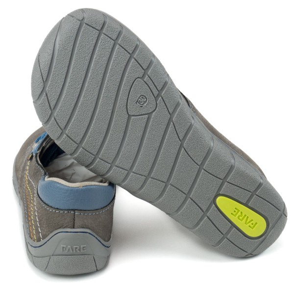 Fare Bare |vB ~ LowCut Leder Schnürer ~ Grau/Blau