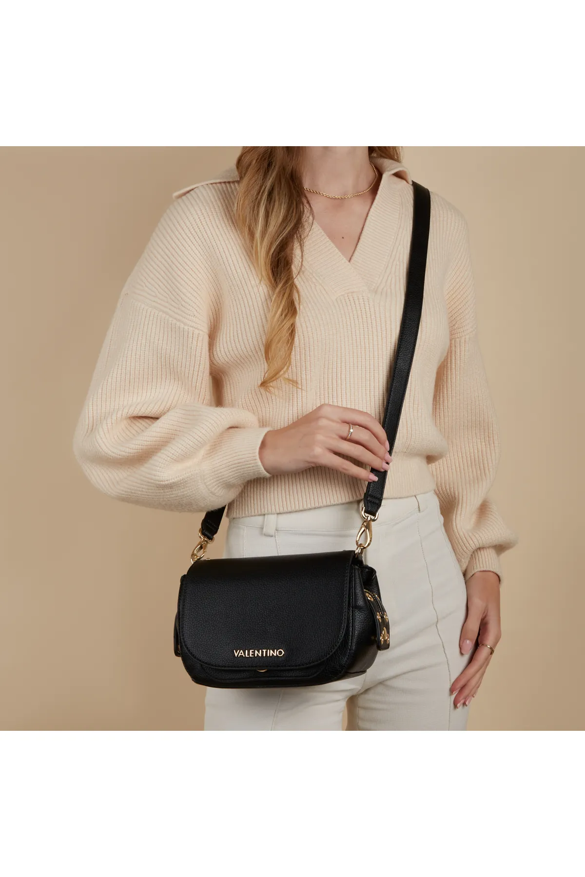 Valentino Bags  Megeve Zwarte Umhängetasche VBS7GM03NERO