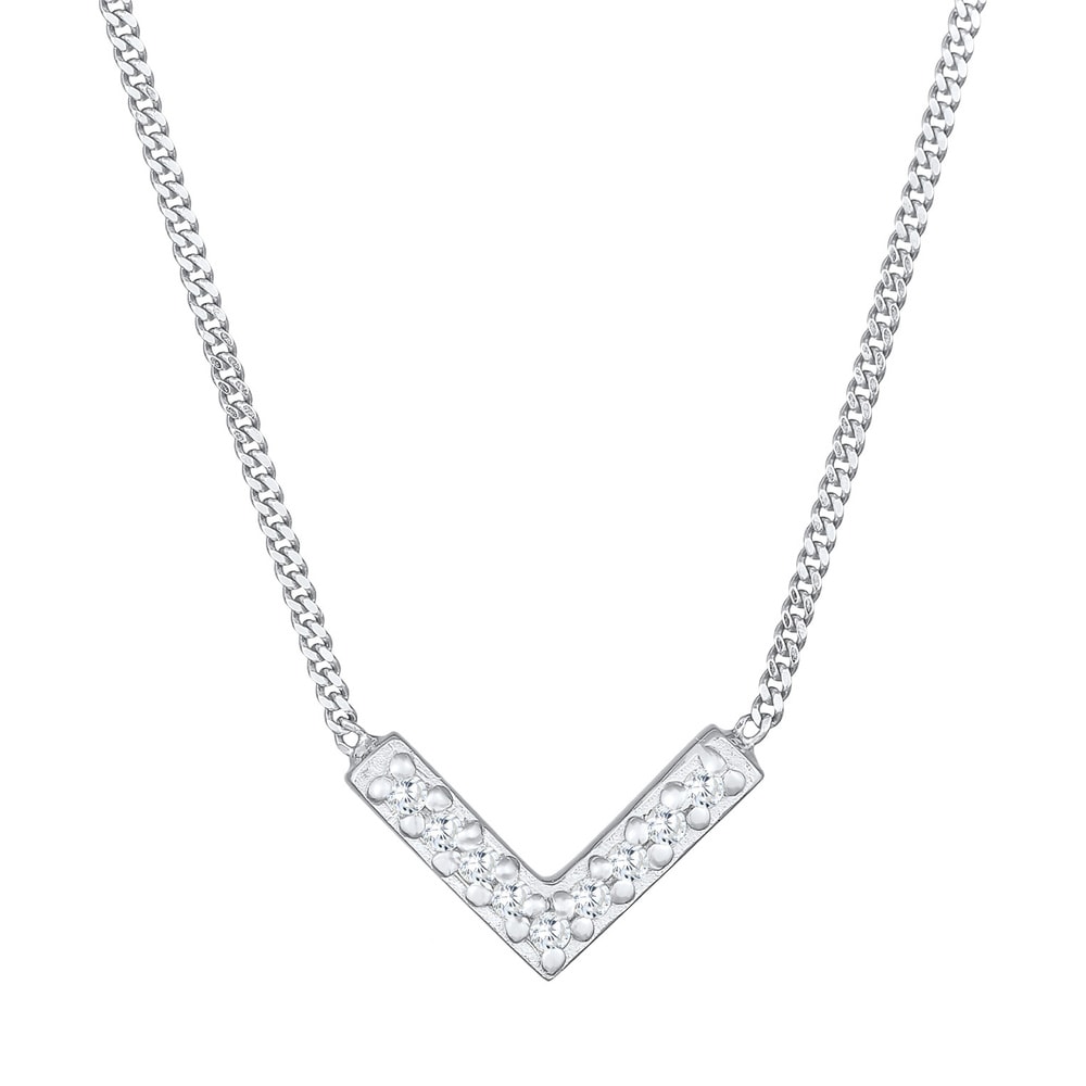 Elli Elli Collier Femmes Forme de V Étincelant Élégant avec Cristaux de Zirconium en a collier