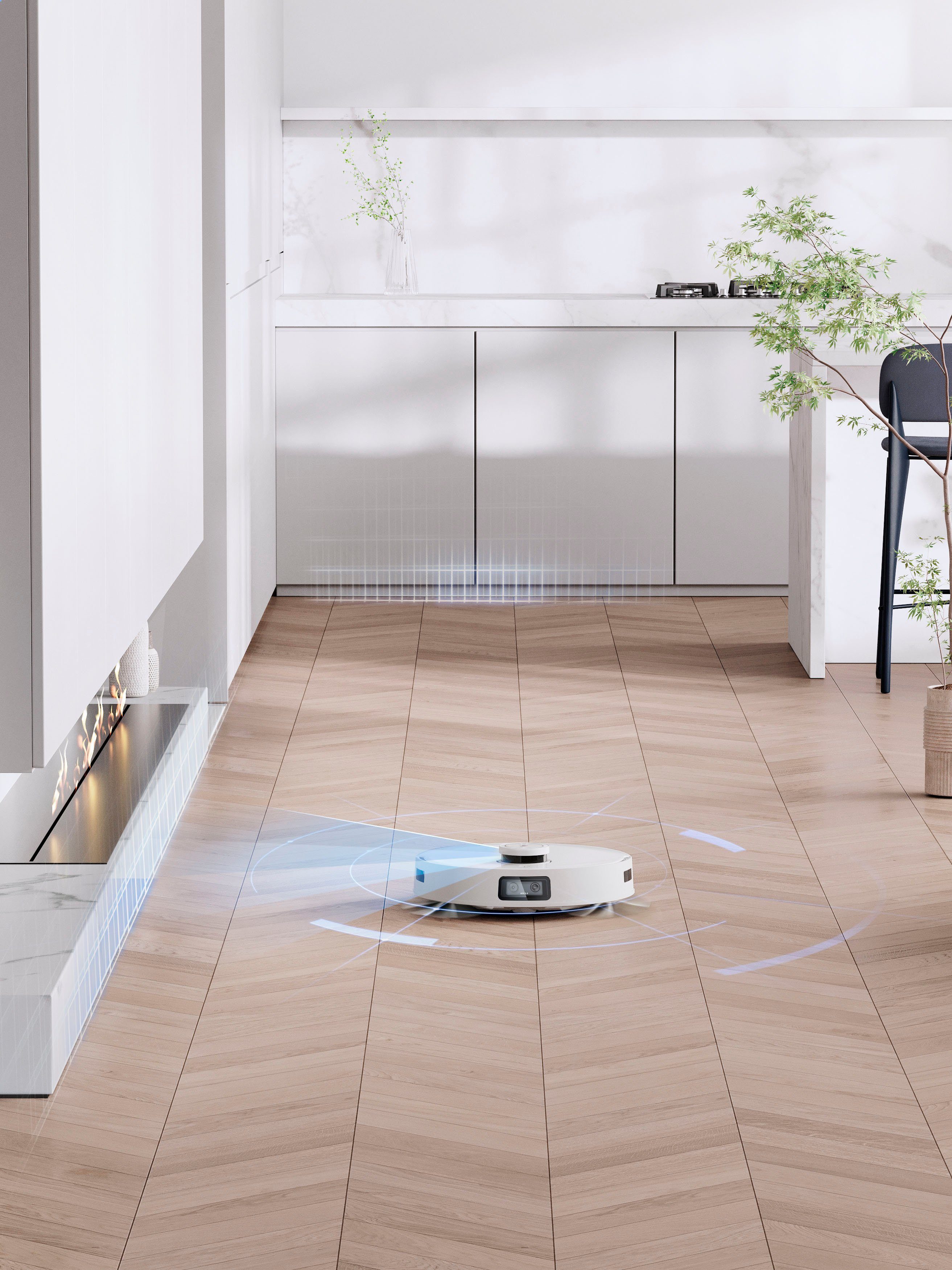 ECOVACS Nass-Trocken-Saugroboter DEEBOT T10, 45 W, 3000PA, DToF-Laser, KI Hinderniserkennung, für alle Fussbodenarten