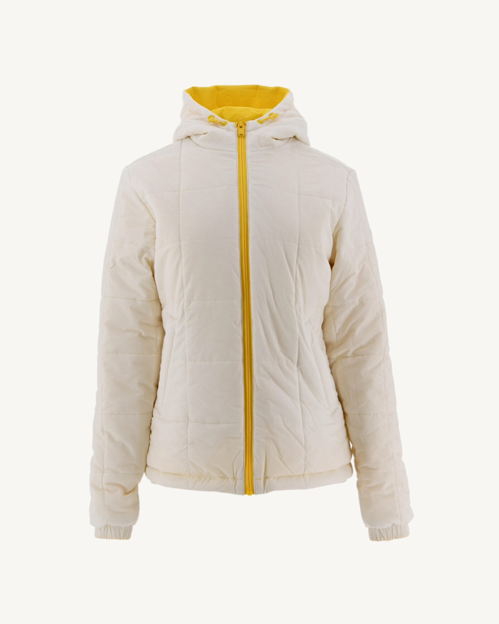 Doudoune réversible à capuche Ultralight Citron/Ecru Kara