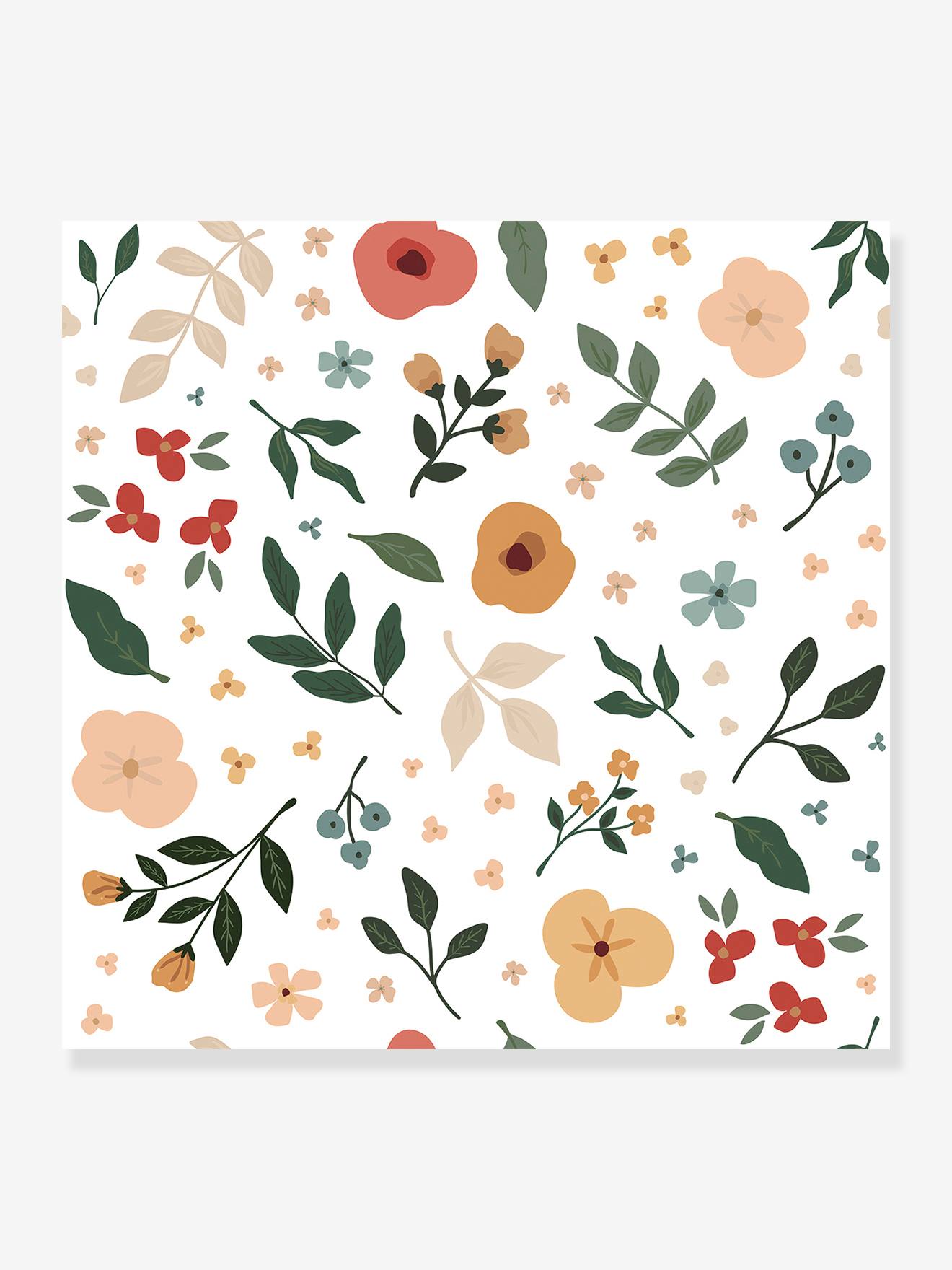 Lilipinso Kinderzimmer Vliestapete mit Blumen & Blättern BLOEM LILIPINSO - mehrfarbig