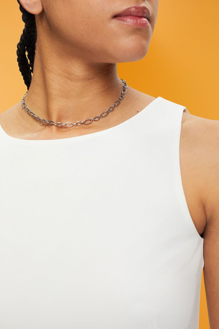 Cropped Top aus Crêpe