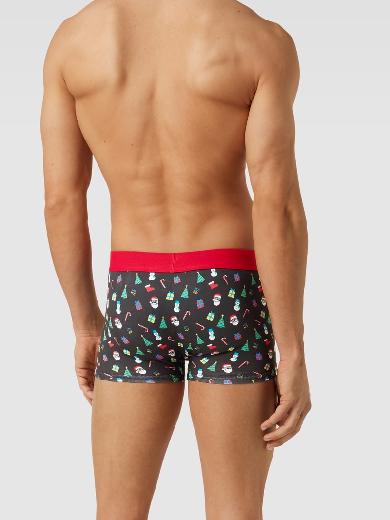 Trunks mit Allover-Muster im 2er-Pack in schwarz