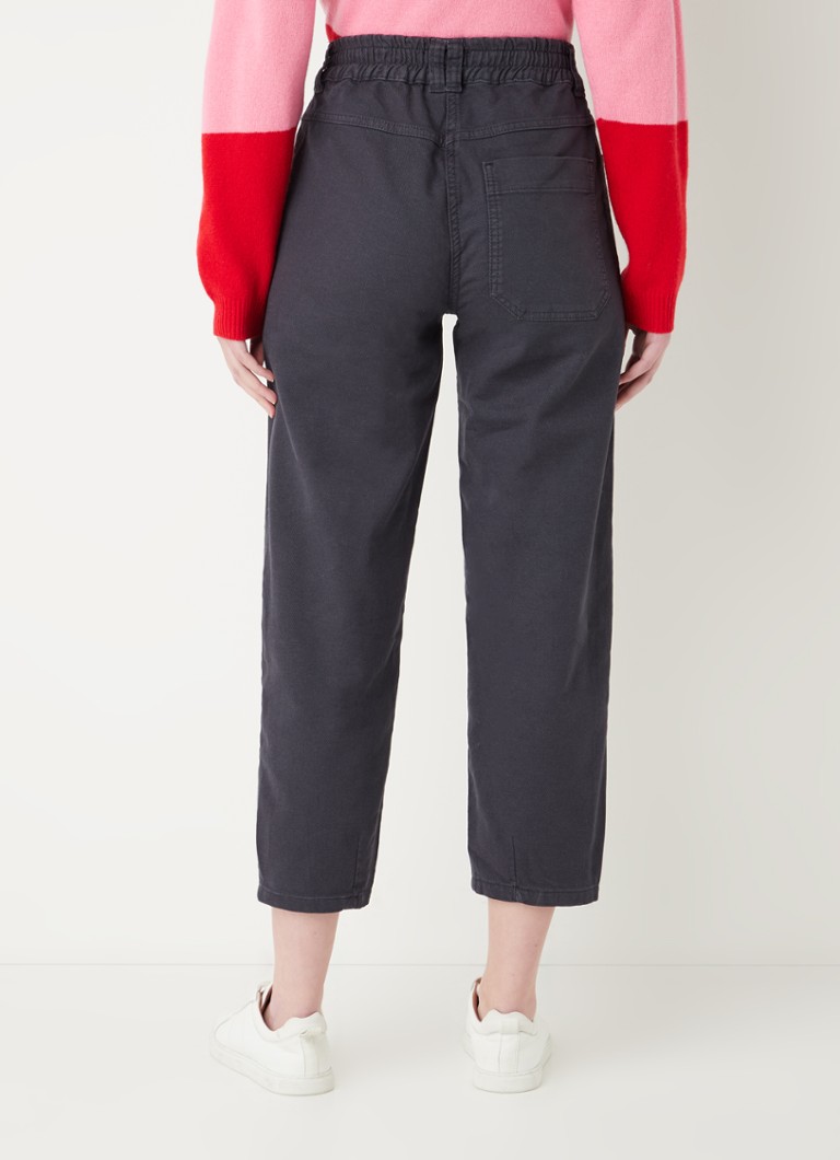 Calça jeans cropped de cintura alta e perna reta Whistles Tessa com lavagem colorida